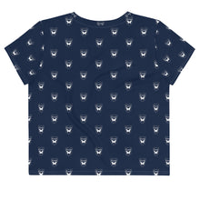Load image into Gallery viewer, Navy Logo Print Crop