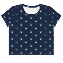 Load image into Gallery viewer, Navy Logo Print Crop
