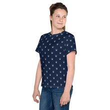Load image into Gallery viewer, Youth Printed Logo Tee (Navy)