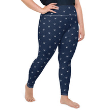 Load image into Gallery viewer, Navy Logo Leggings (Plus)
