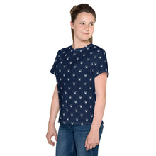 Load image into Gallery viewer, Youth Printed Logo Tee (Navy)
